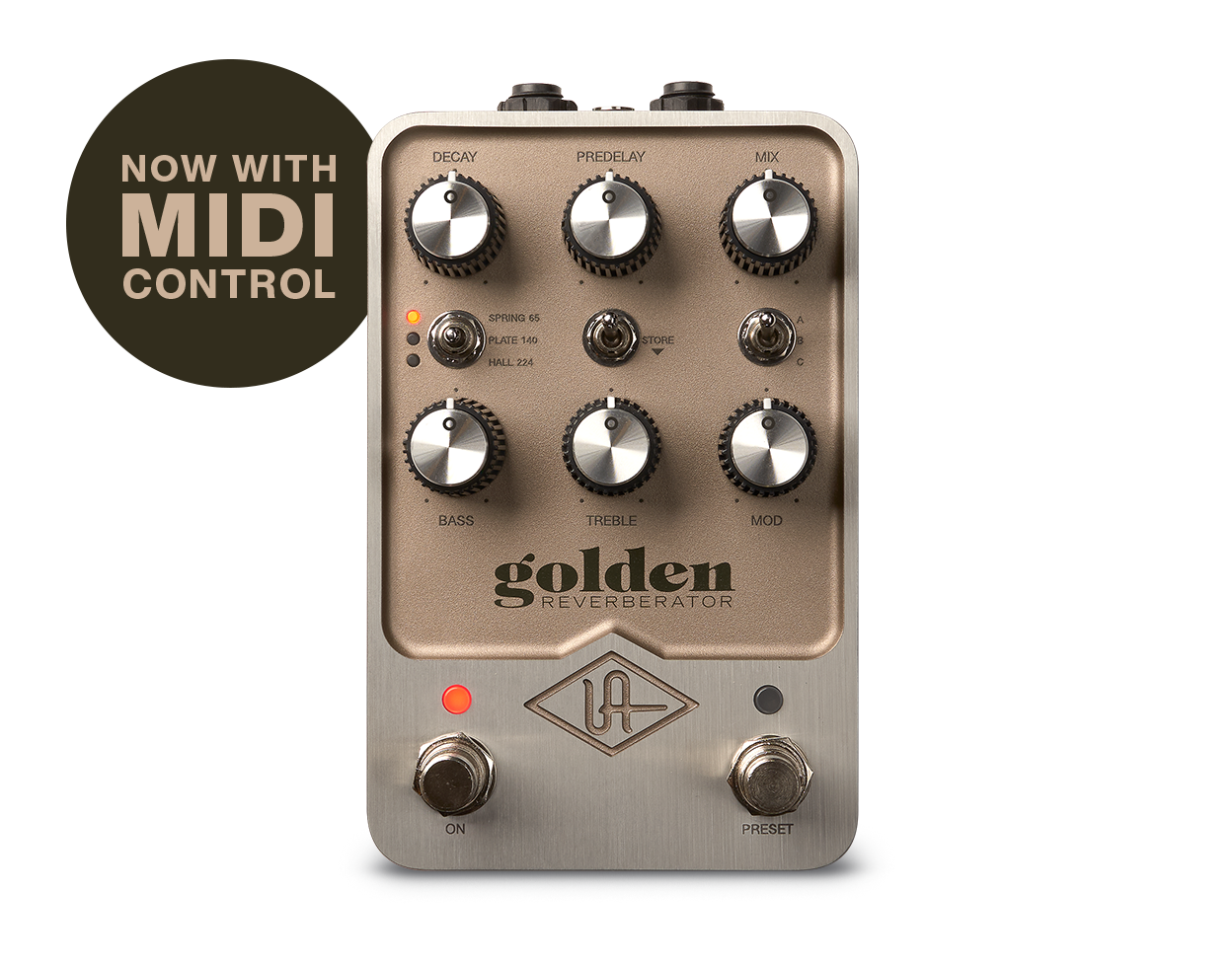 Universal Audio UAFX Golden Reverberator Stereo Effects Pedal