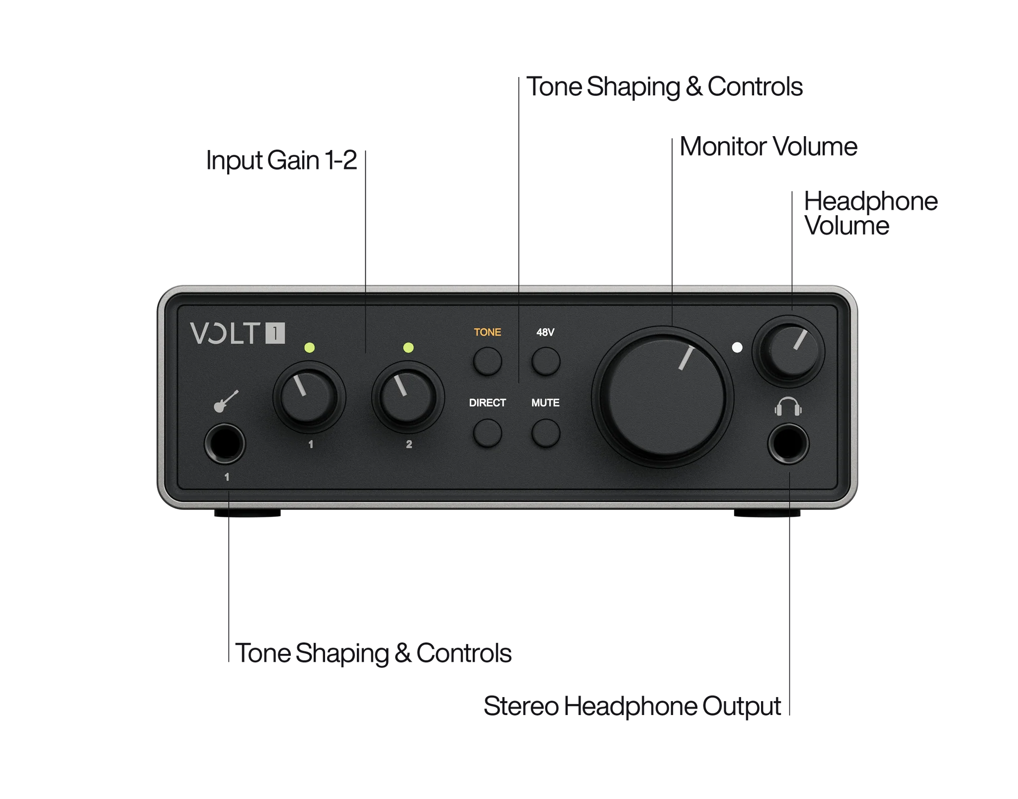 Universal Audio Volt 1 Gen 2 USB Audio Interface - Image 3
